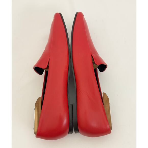 THE ROW Minimal Red Loafer Size 37.5 COA - Picture 4 of 9